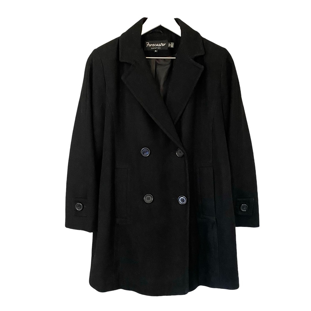 Vintage Forecaster of Boston Wool Blend Classic Black Peacoat Women’s Size 8